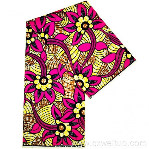 100% polyester ankara fabric wax print fabric